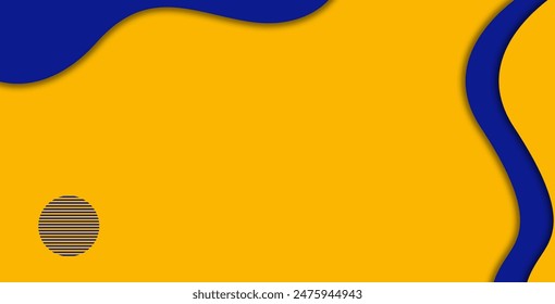 Yellow and blue color abstract background with wave line