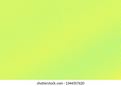 Yellow blue color halftone vector background. Micro halftone texture. Faded dotwork gradient. Vibrant dotted halftone surface. Retro halftone overlay. Vintage cartoon effect. Perforated texture