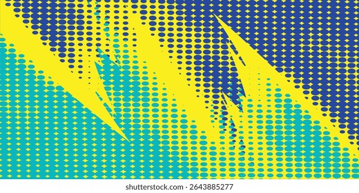 Yellow and blue color pattern gradient grunge texture background. 