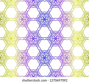 Yellow, blue color vector seamless geometric pattern. Decorative design in simple style. For poster, banner, background.