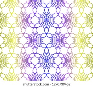 Yellow, blue color vector seamless geometric pattern. Decorative design in simple style. For poster, banner, background.