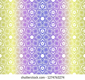 Yellow, blue color vector seamless geometric pattern. Decorative design in simple style. For poster, banner, background.