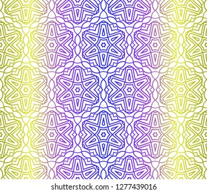 Yellow, blue color vector seamless geometric pattern. Decorative design in simple style. For poster, banner, background.