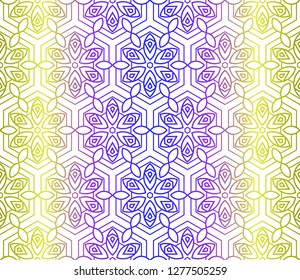 Yellow, blue color vector seamless geometric pattern. Decorative design in simple style. For poster, banner, background.