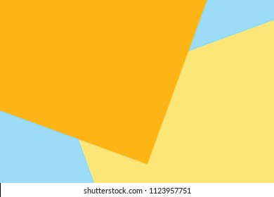 yellow blue colorful soft paper pastel background, minimal flat lay style for fashionable cosmetics pastel color top view, wallpaper geometric flat lay style abstract overlays backdrop (vector)