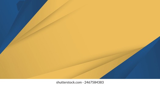 Yellow and blue colors and shapes adds a dynamic feel to the design. The balance between the bold yellow and the calm blue creates a harmonious and appealing visual effect