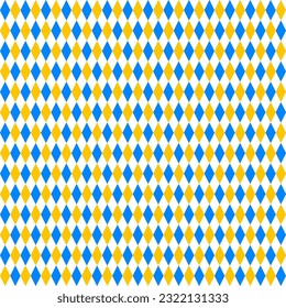 Yellow and blue fabric pattern, square pattern, diamond cross 