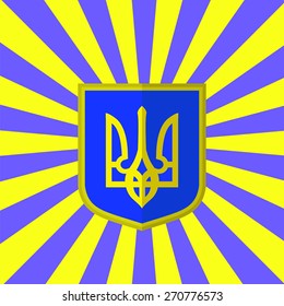 Yellow Blue Flag of Ukraine. Symbol of Independence. 