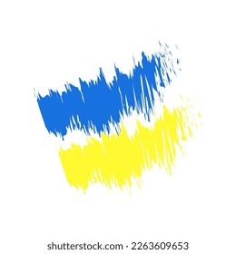 Yellow blue flag of Ukraine vector.