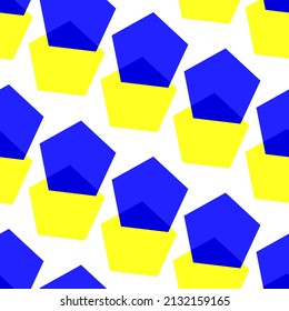 patrón vectorial geométrico amarillo, sin inconvenientes, colores ucranianos de marca impresa