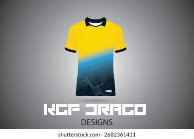 yellow blue gradient colour cricket jersey