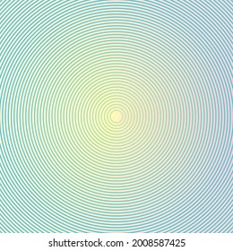 Gelber und blauer Hintergrund. Abstrakter Hintergrund. Farbverlauf-Retroliniendesign. Vektorhintergrund. Linie umkreist Hintergrund.