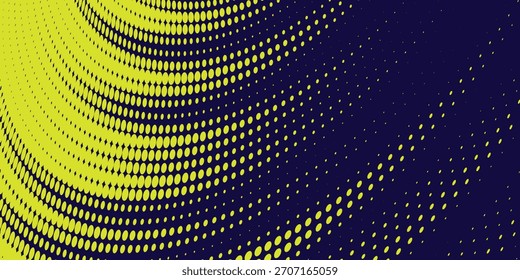 Yellow and blue halftone dots background. vector modern.