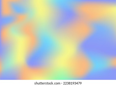 Yellow blue jade orange spots background. Pale skyfall effect. Pastel ultramarine ochre apricot green wallpaper for web ads presentation cards. Gasoline colors fon. Mockupt print for covers invitation