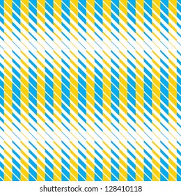Yellow and blue lines seamless pattern, geometric simple vector background.