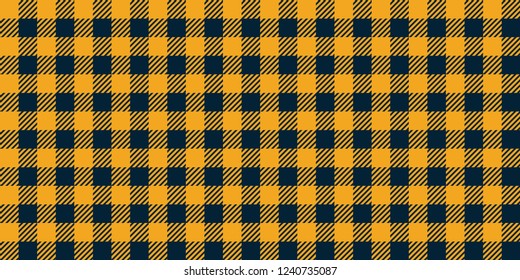 Yellow And Blue Lumberjack Seamless Pattern Background