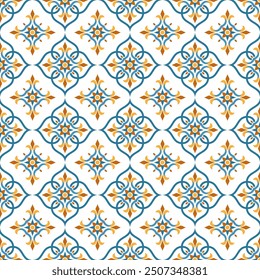 Patrón sin costuras de Vector de lujo amarillo y azul. Ornamento, tradicional, étnico, árabe, turco, motivos indios. Ideal para tela y textiles, Fondo de pantalla, diseño de embalaje o cualquier idea deseada.