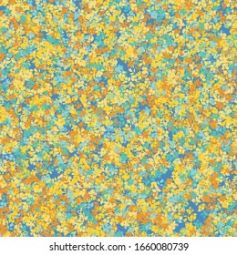 yellow and blue meadow seamless vector pattern
