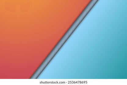 A yellow and blue paper background 