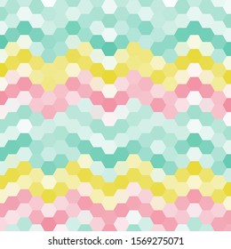 Yellow blue pink polygonal illustration consisting of triangles. Geometric background in origami style. Triangular design for your business.