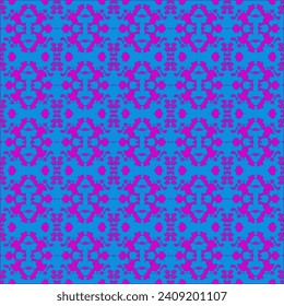 Yellow, blue and pink tie dye design, seamless ikat pattern with ethnic elements Hand drawn seamless abstract pattern from tiles.