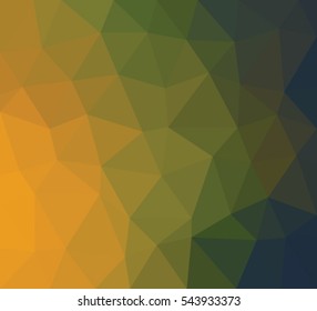 Yellow and blue polygonal illustration with triangle. Geometric background.