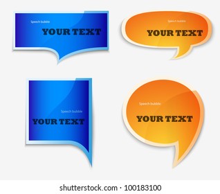 yellow and blue quote speech bubble