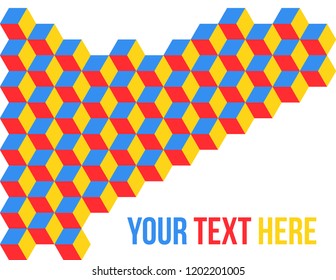 Yellow Blue Red Block Background