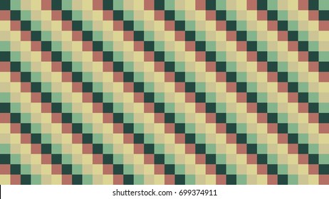 Yellow, Blue, Red, Green Vector Vintage Checker Pattern for Background