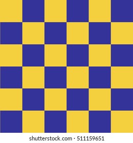 Yellow Blue Retro Chess Board Background Vector Illustration