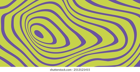 Fundo abstrato do vetor de ondas retro amarelo e azul