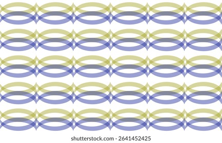 Yellow and blue ring block on white background, design for fabric print or t-shirt paint screening, oval, round and circle, diamond