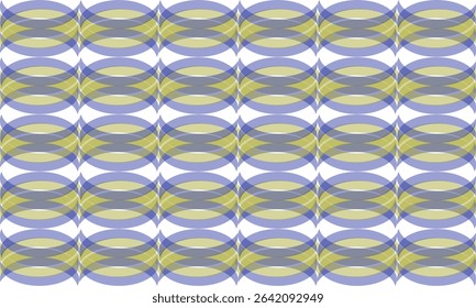 Yellow and blue ring block on white background, design for fabric print or t-shirt paint screening, oval, round and circle, diamond