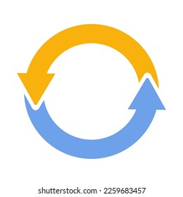 yellow and blue round rotating arrows.
Easy-to-use vector data.