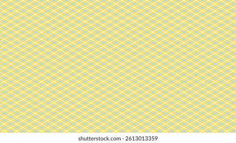 Yellow and blue seamless pattern with geometric shapes. Plaid textured check vector background. 