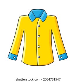 Yellow blue shirt isolated vector