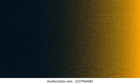 Yellow and Blue Technology Background,Digital and Connection Concept design,Vector illustration
