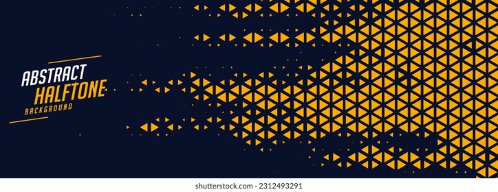 yellow and blue triangle pattern banner for wrapping paper vector