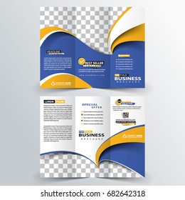 Yellow And Blue Trifold Brochure