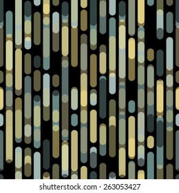 yellow blue tubes seamless pattern on black