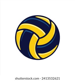 Yellow blue volley ball vector design illustration 
