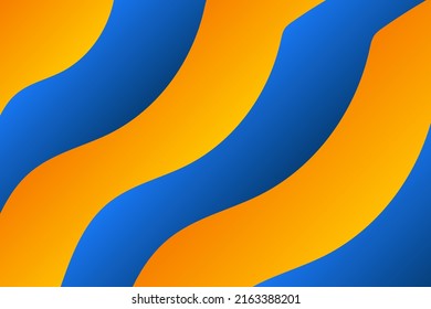 Yellow and blue wave abstract background