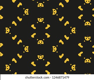 yellow boar. minimalist style. ears eyes nose.