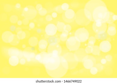 Yellow bokeh abstract circles background.