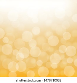 Yellow bokeh, background image, vector illustration