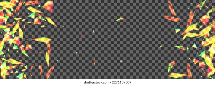 Yellow Bokeh Background Transparent Vector. Confetti Solar Design. Bright Pattern Illustration. Orange Focus. Element Celebrate Wallpaper.