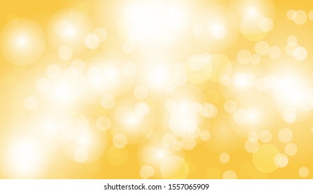 Yellow bokeh vector background. Abstract gradient glitter illustration wallpaper for template website. Cover social media business advertising. minimal style. 