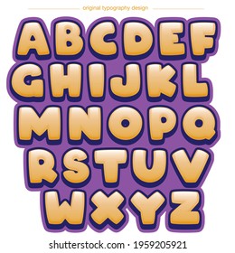 Yellow Bold Balloon Cartooon Typography Artistic Font