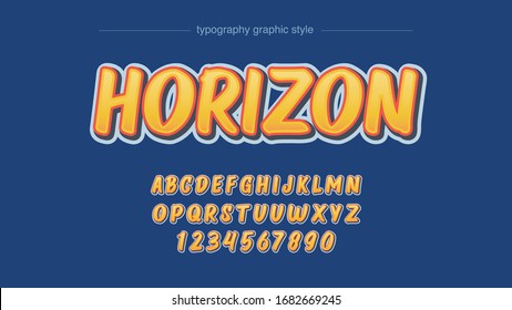 Yellow Bold Cartoon Comics Sticker Typography Artistic Text Effect