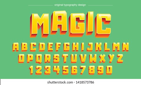 Yellow Bold Cartoon Typography Design - Shutterstock ID 1418573786